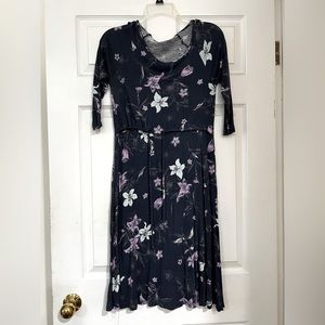 Purple Breastfeeding-Friendly Dress